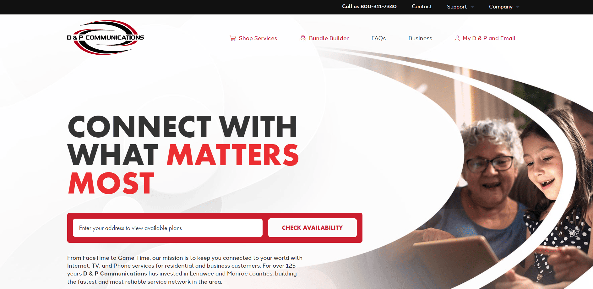 D & P Communication's New Website